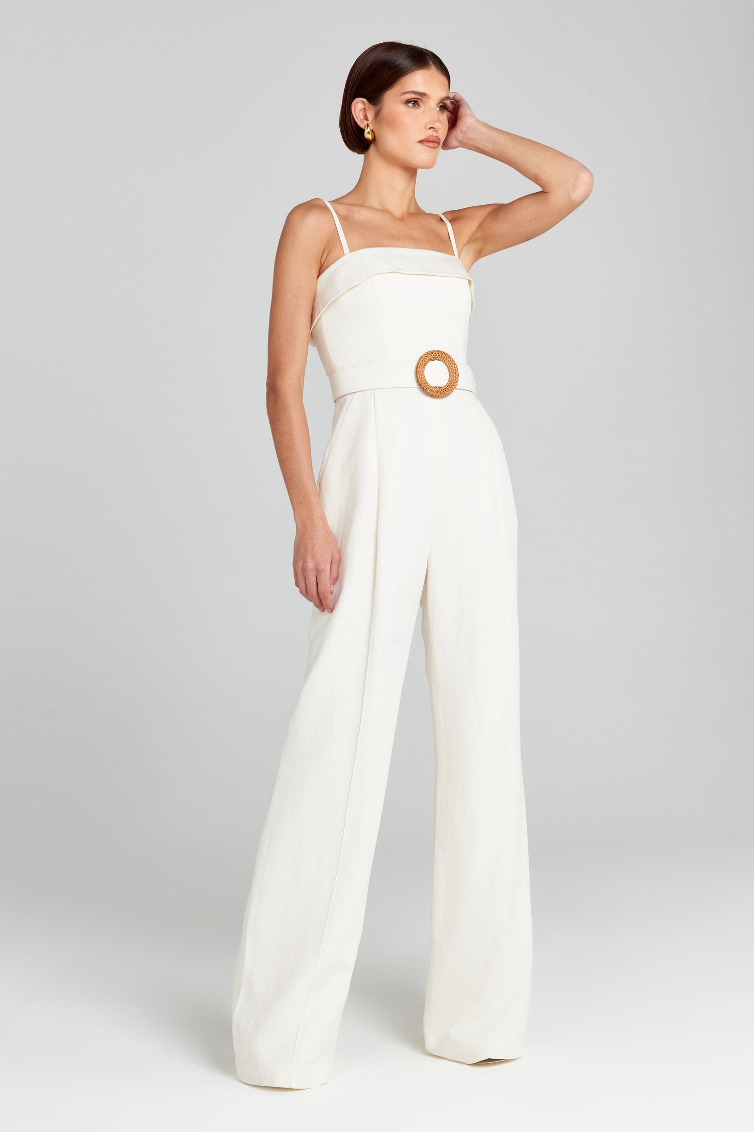 NADINE MERABI Jumpsuits Michelle White Jumpsuit