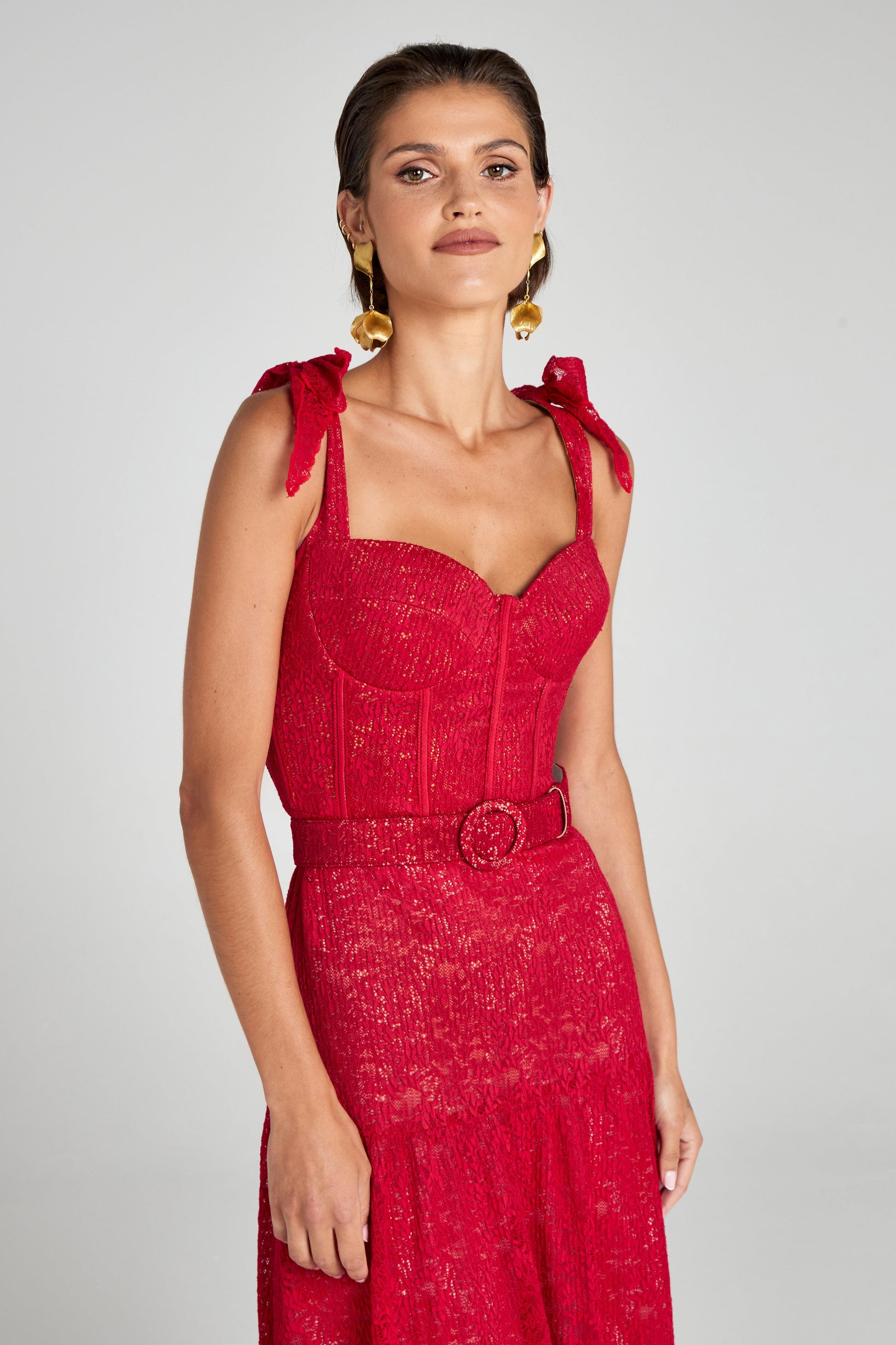 Miranda Red Dress | NADINE MERABI Miranda Red Dress | NADINE MERABI