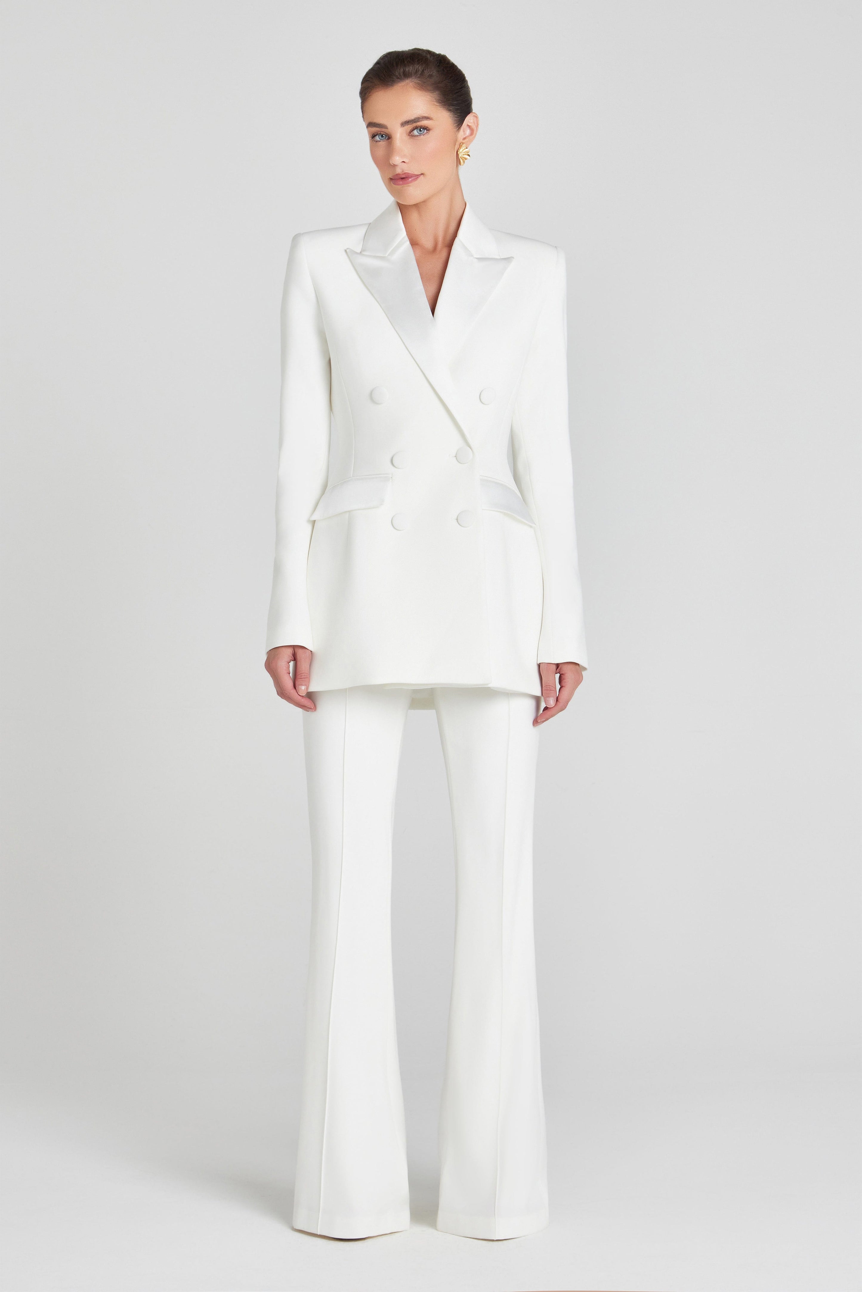 Monica White Blazer Dress | NADINE MERABI