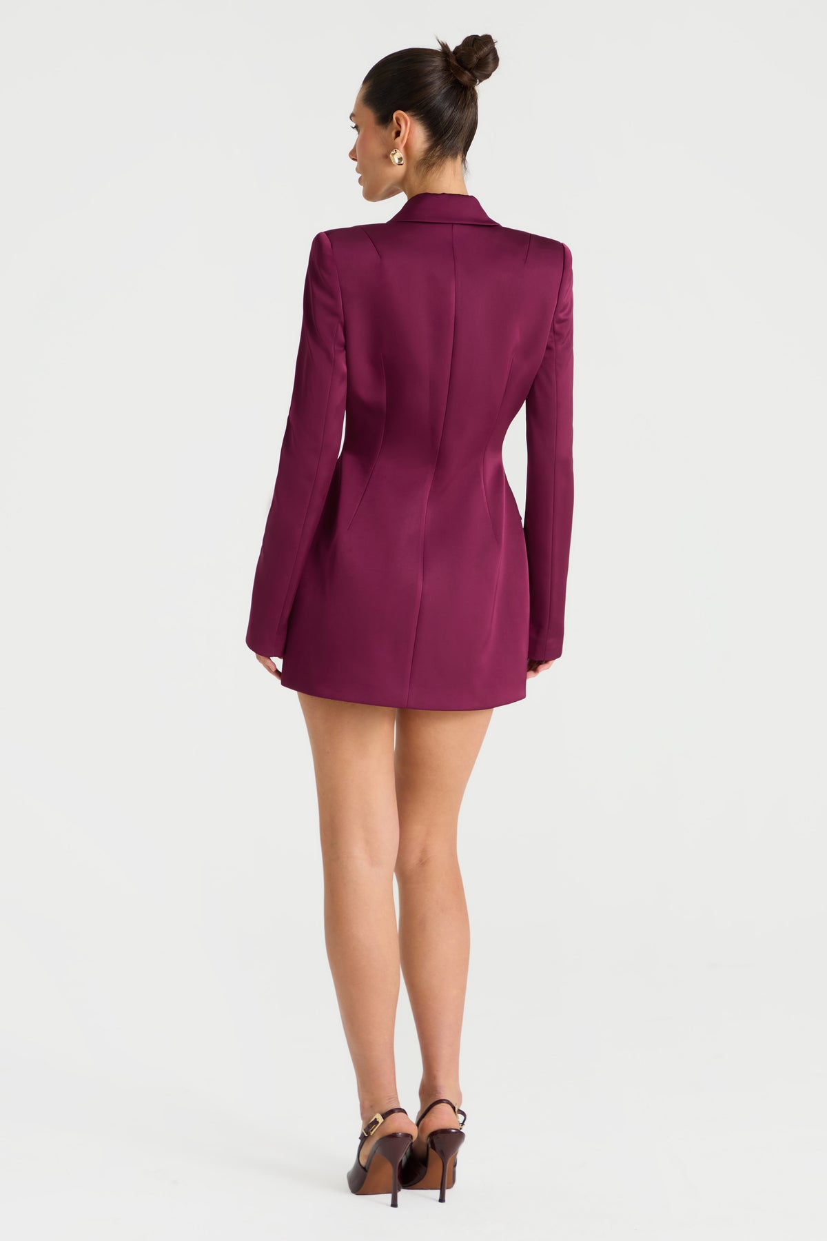 Monica Burgundy Blazer Dress