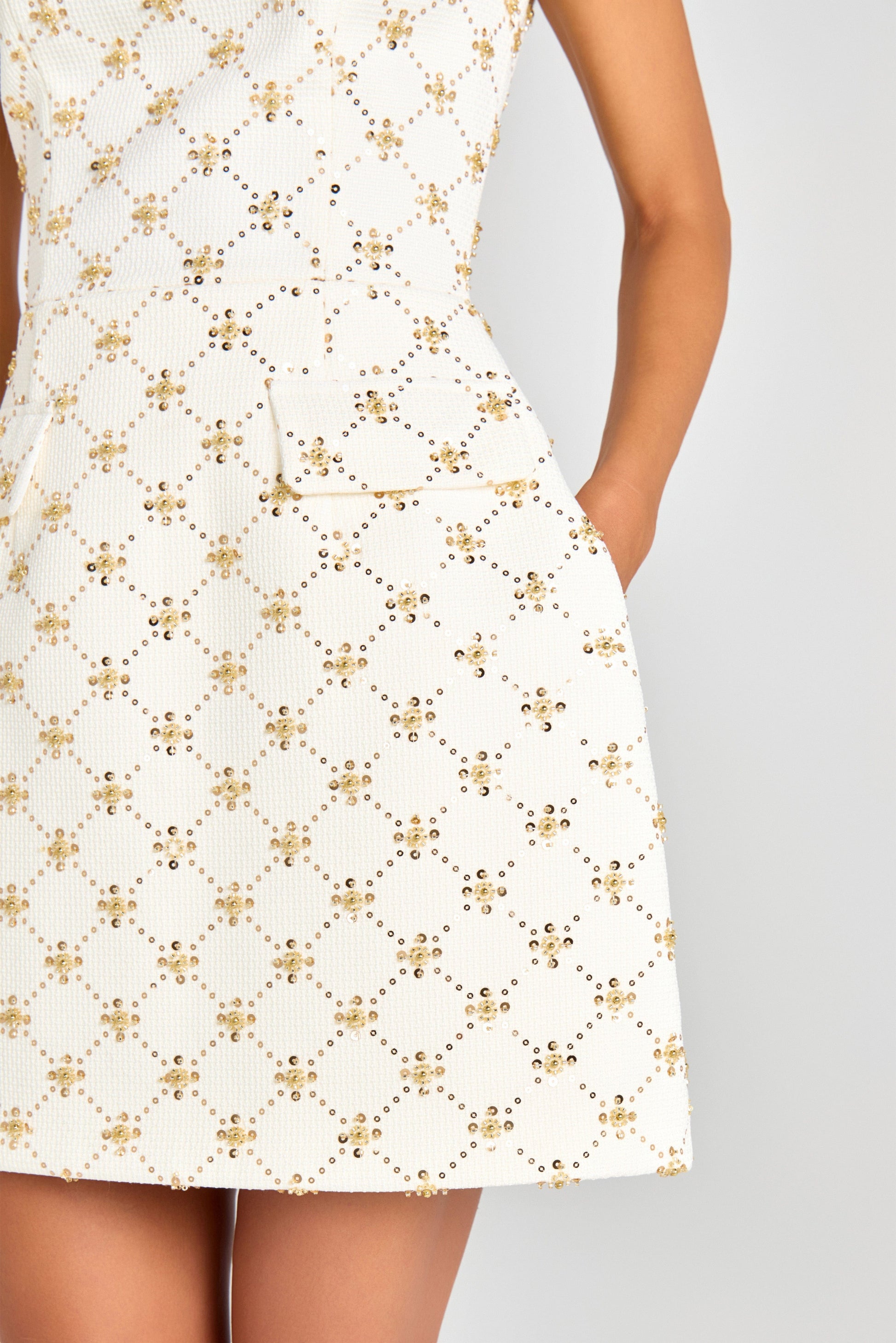 Morgan Ivory Dress | NADINE MERABI Morgan Ivory Dress | NADINE MERABI