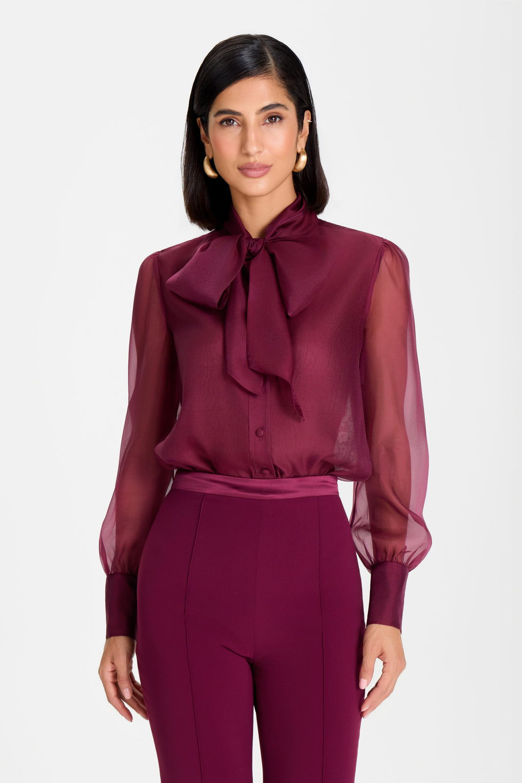 TOP Tops Naomi Burgundy Bodysuit