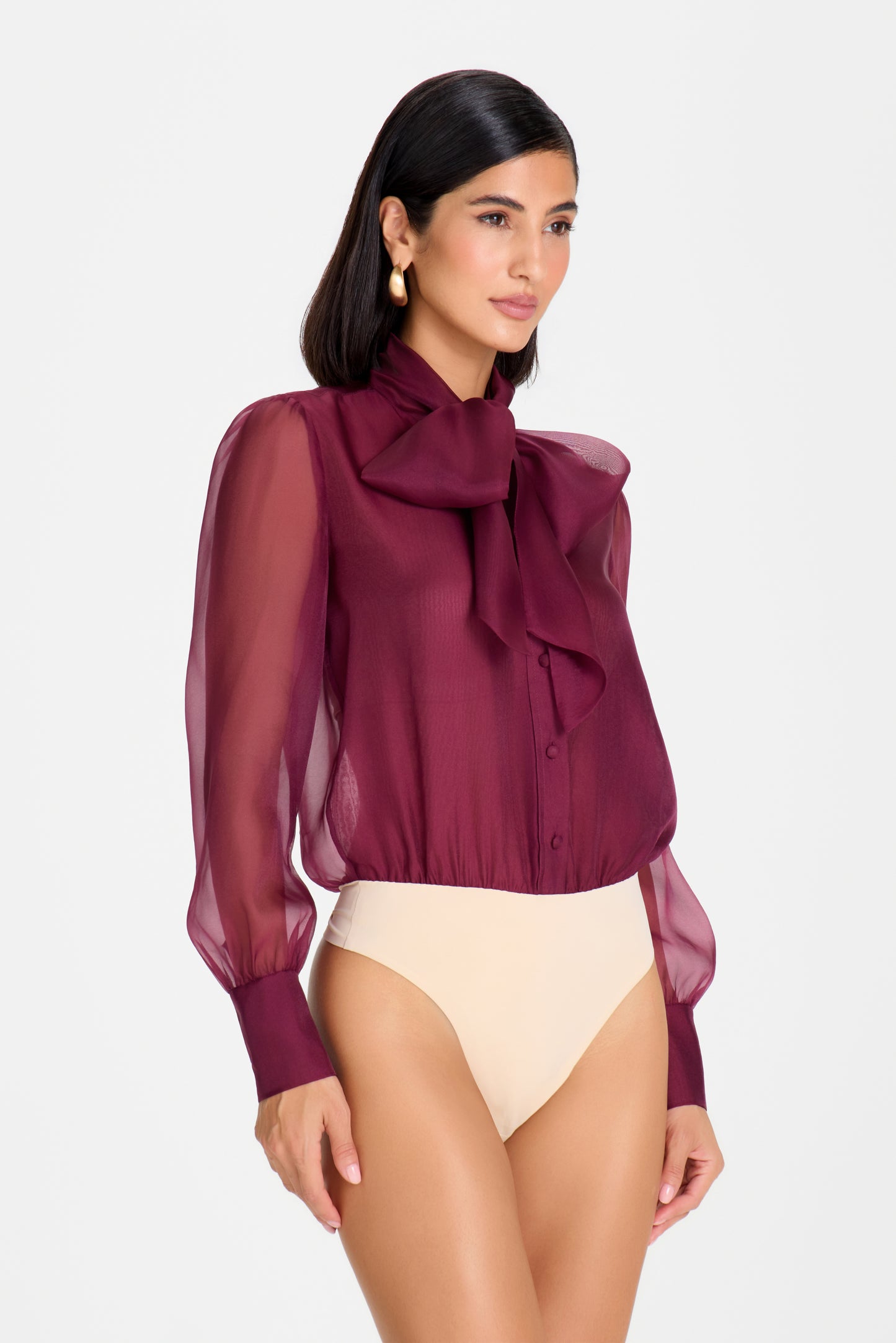 Naomi Burgundy Bodysuit