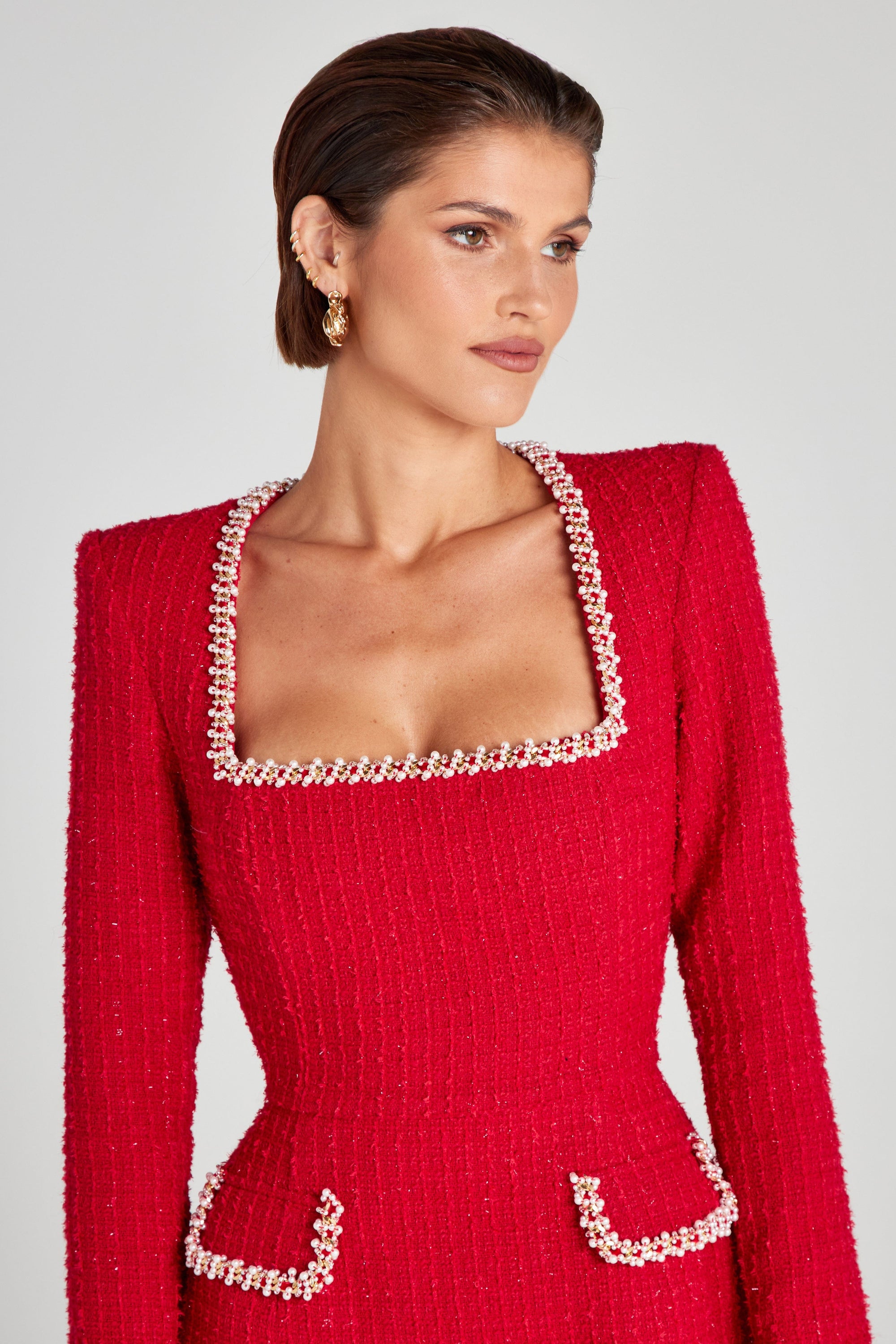NADINE MERABI Dresses Natalie Red Dress