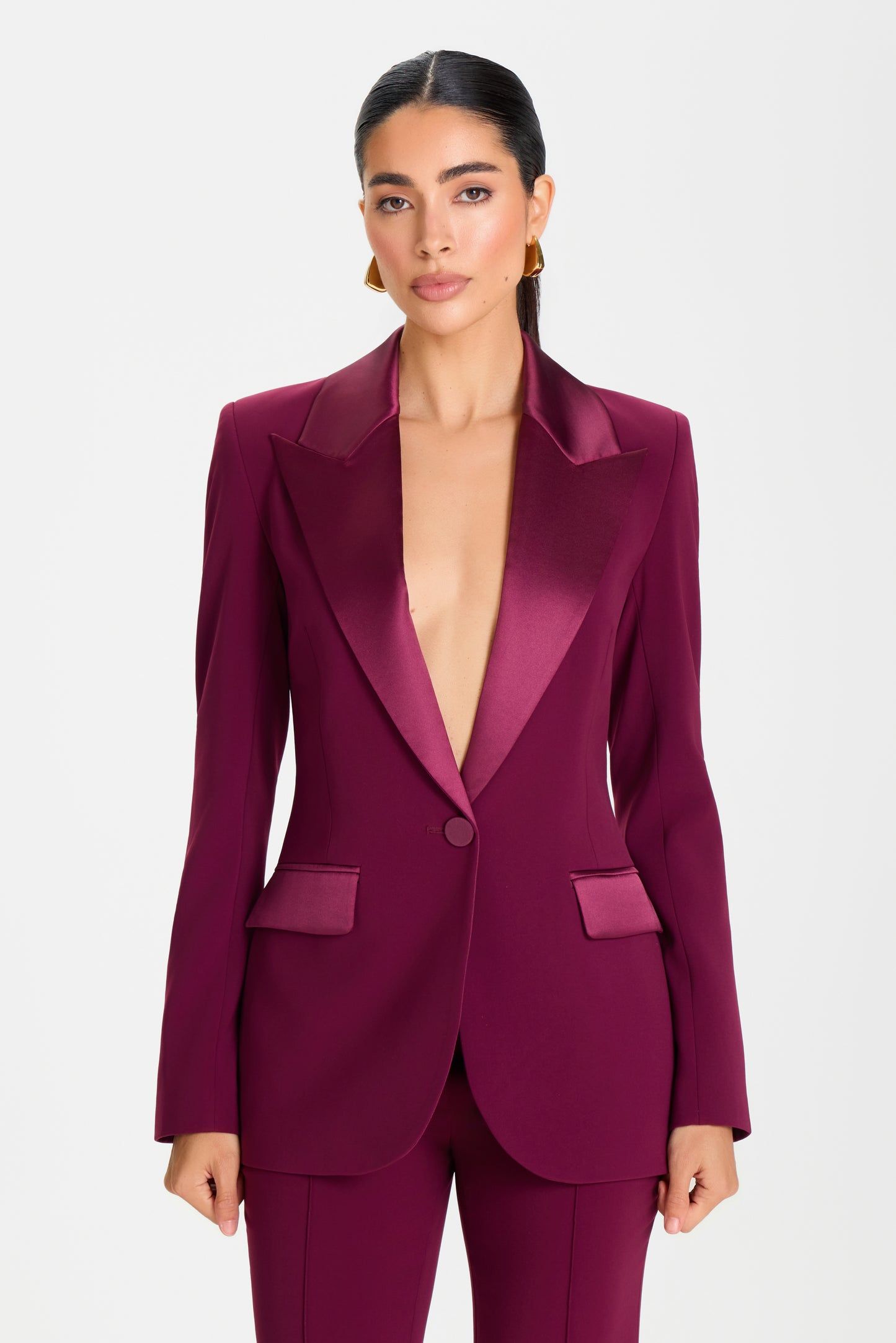 Natasha Burgundy Blazer