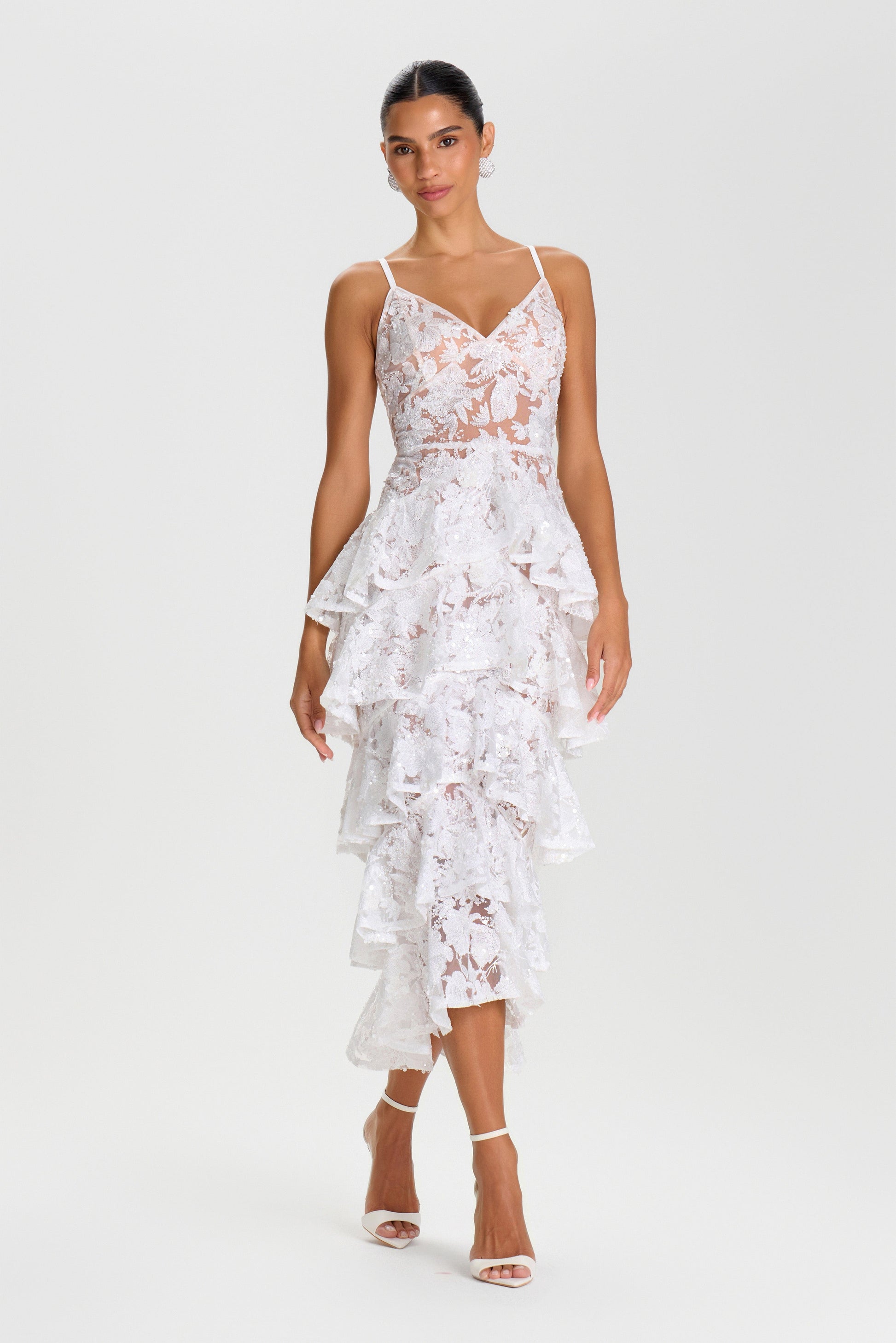Nadine Merabi Saffron White Dress in White - size 4/S Nadine Merabi Saffron White Dress in White - size 4/S