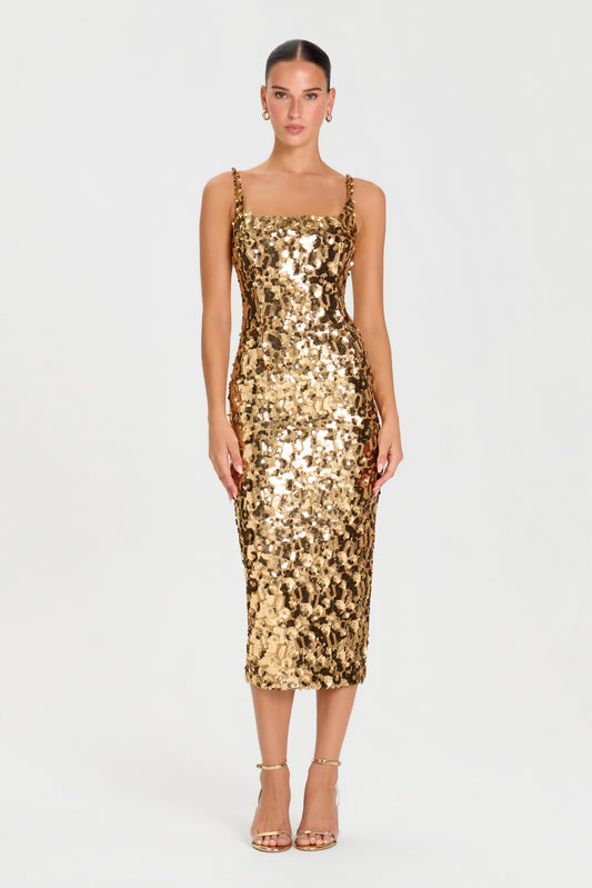 Tamara Gold Dress