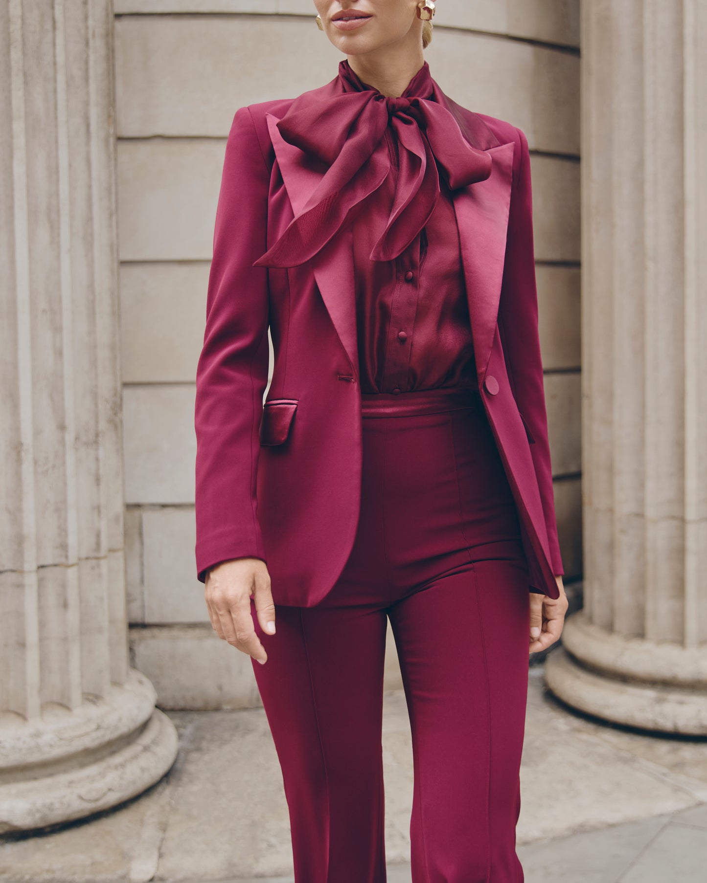Natasha Burgundy Blazer