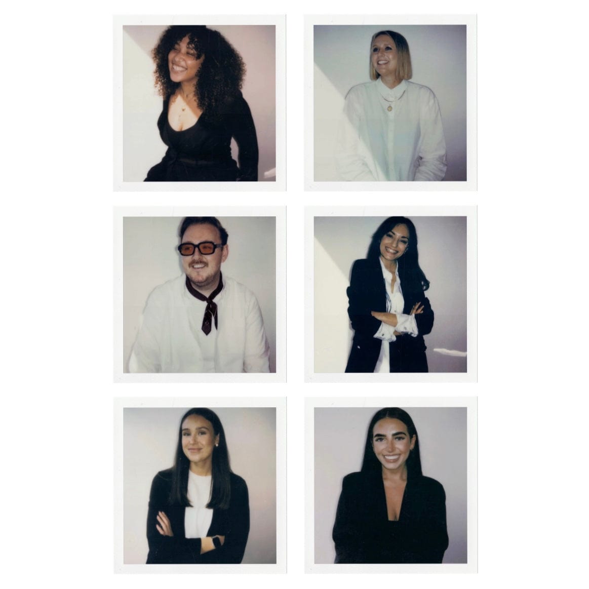 Grid of six portrait photos of women in professional attire on a white background