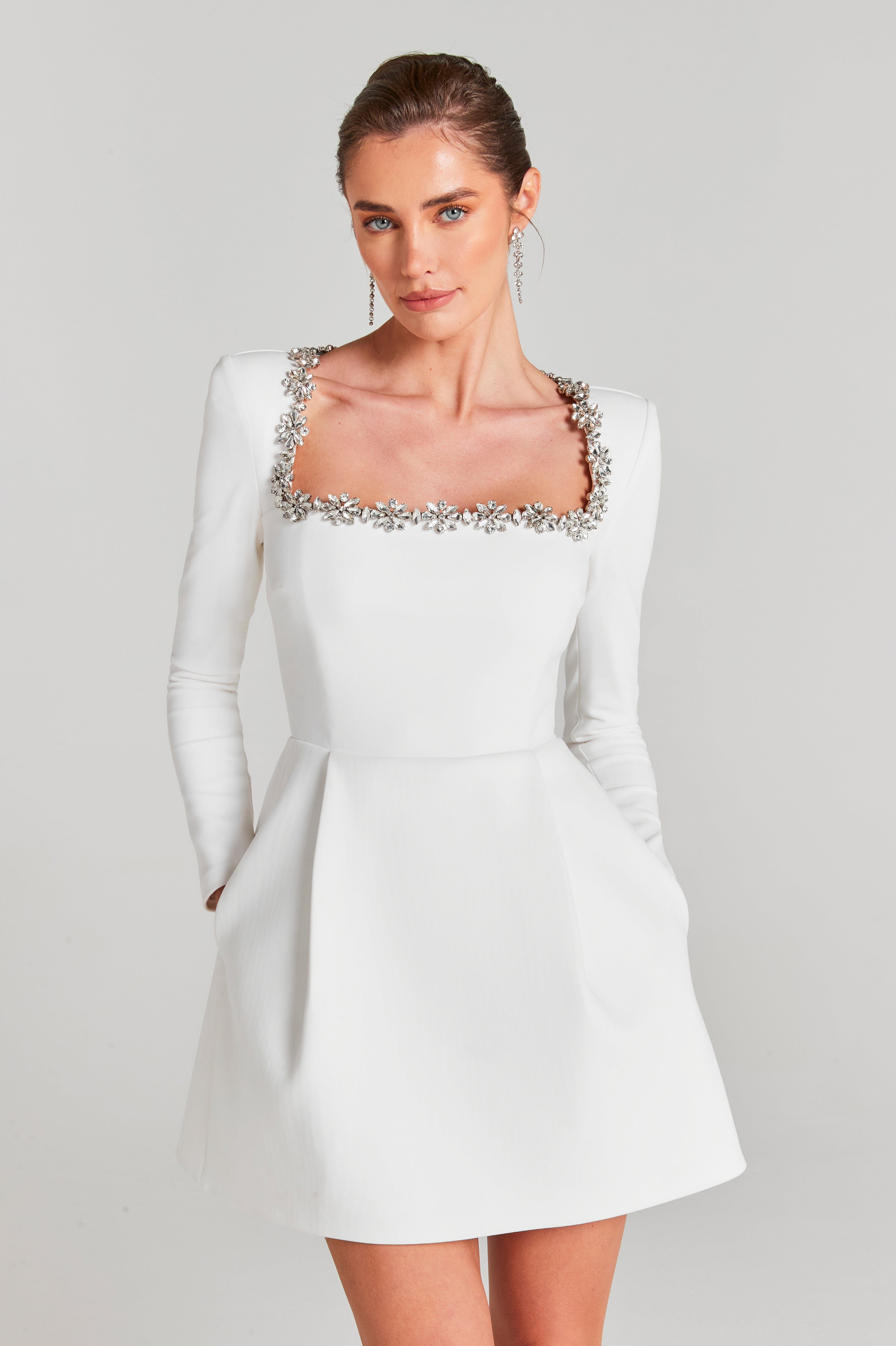 Kimberly White Dress – NADINE MERABI