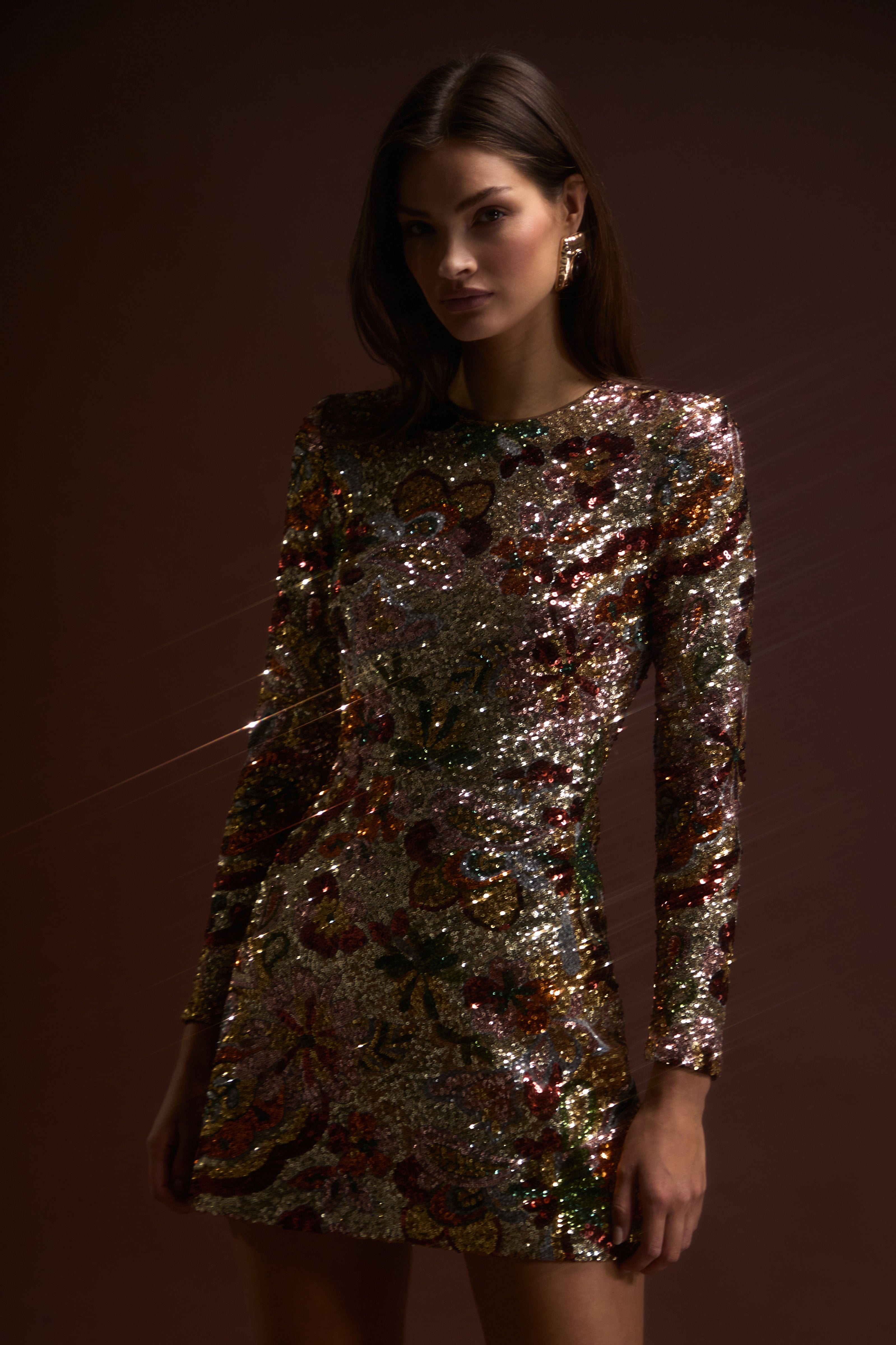 Camille Gold Dress | NADINE MERABI