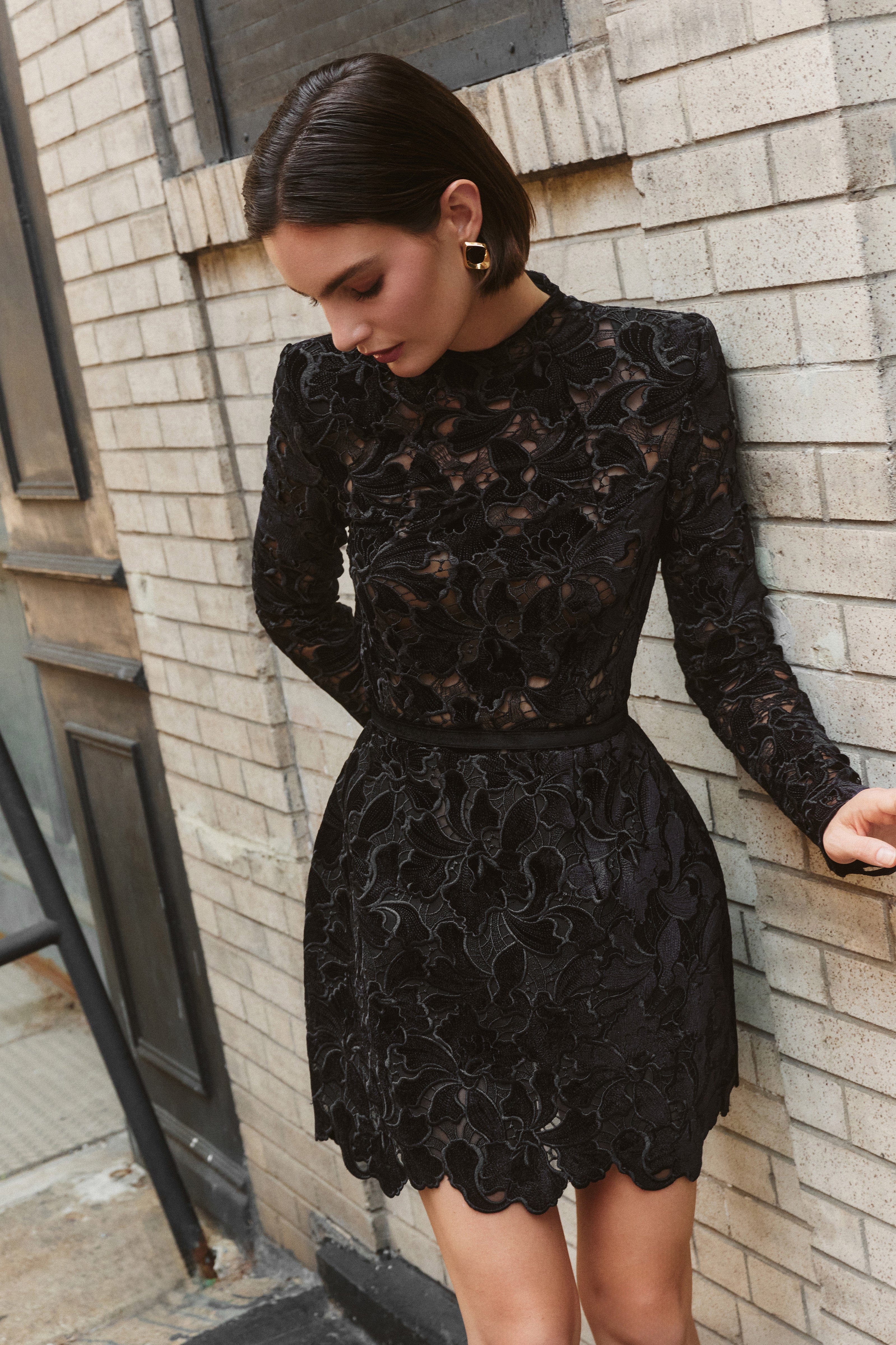 Lydia Black Dress | NADINE MERABI
