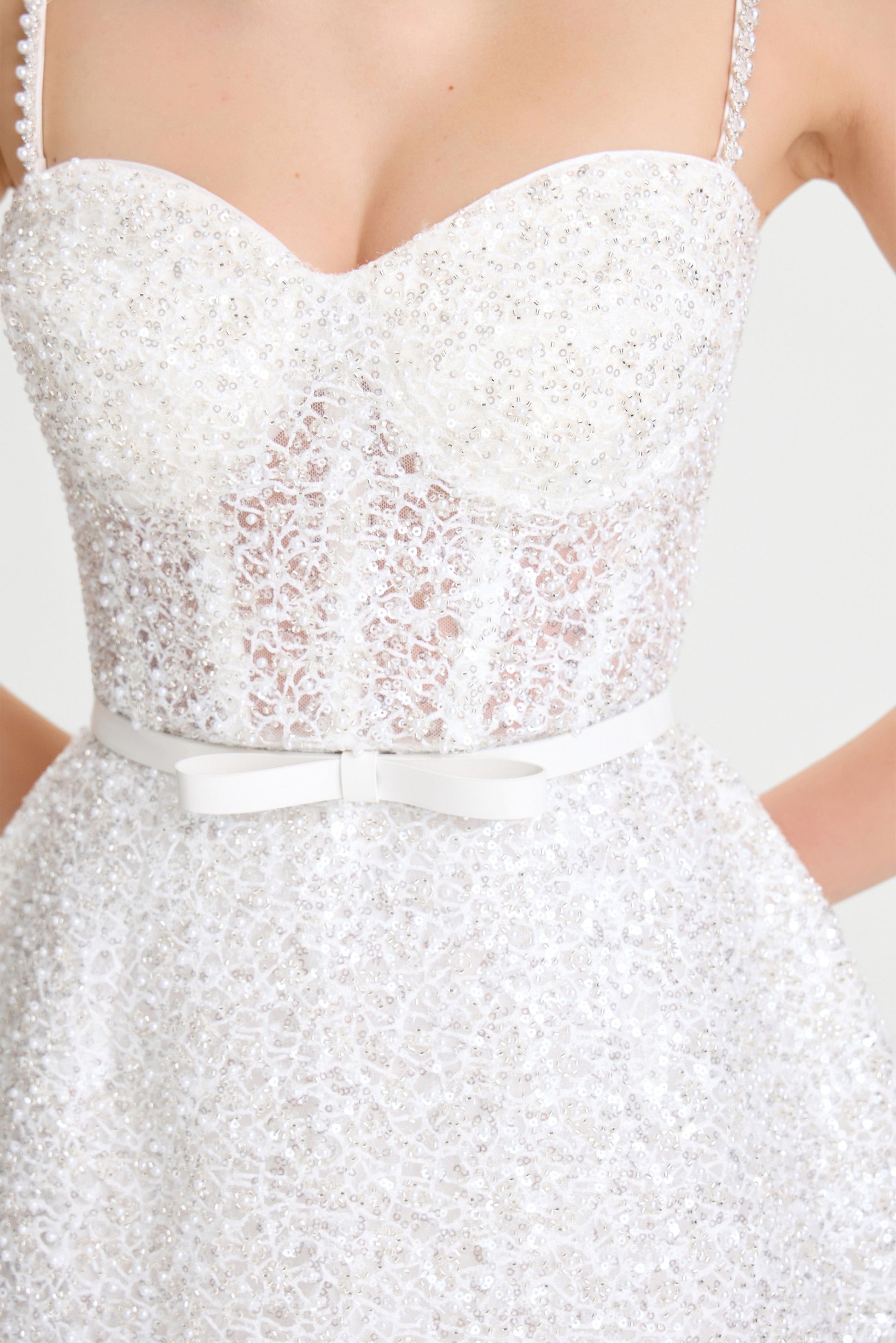 knee length dresses for ladies Nadine Merabi Edie White Dress 14