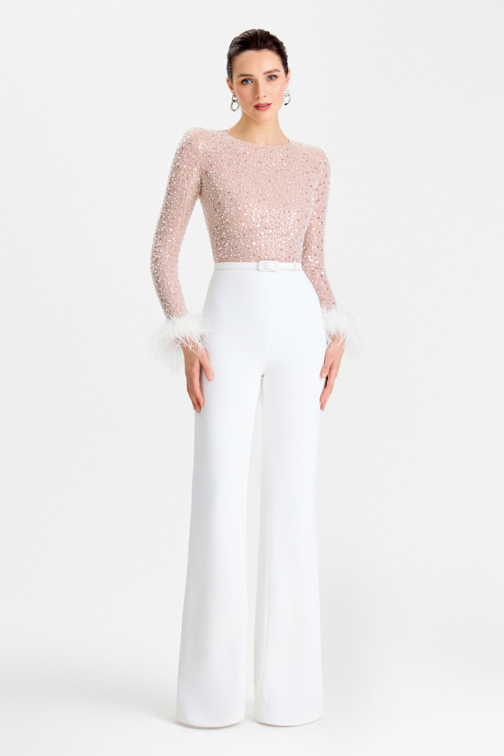 NADINE MERABI Jumpsuits Amelia White Jumpsuit