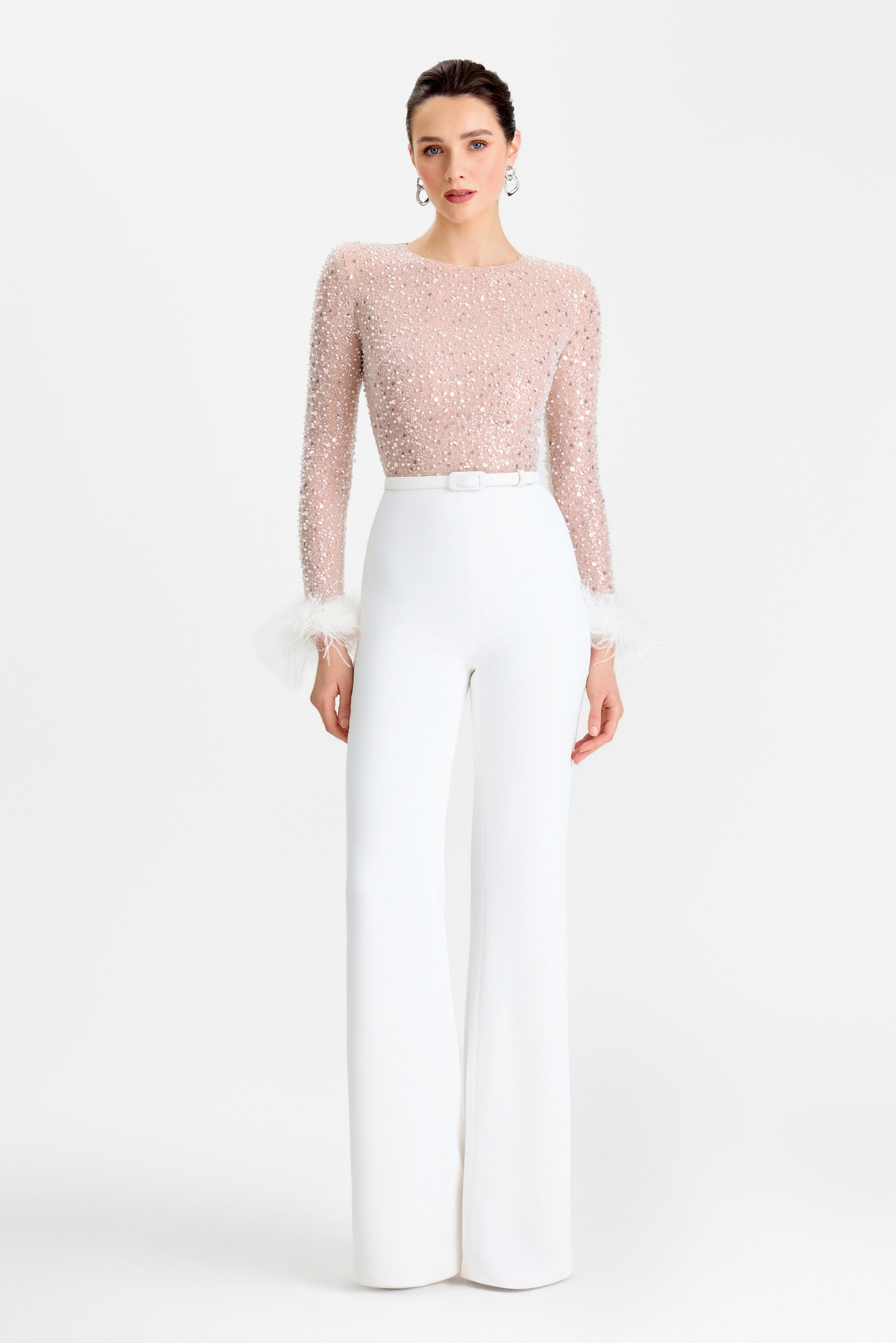 NADINE MERABI Jumpsuits Amelia White Jumpsuit