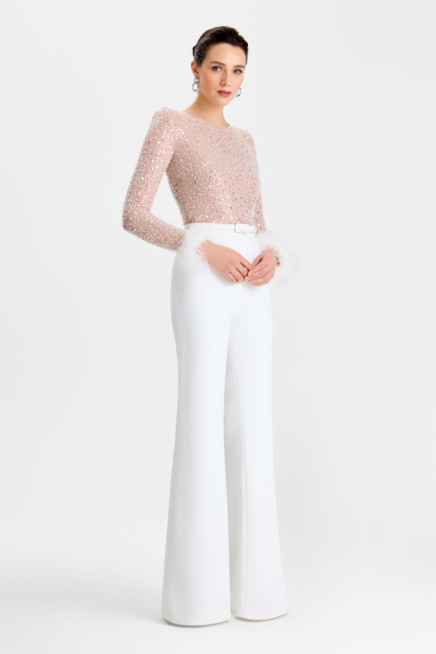 NADINE MERABI Jumpsuits Amelia White Jumpsuit