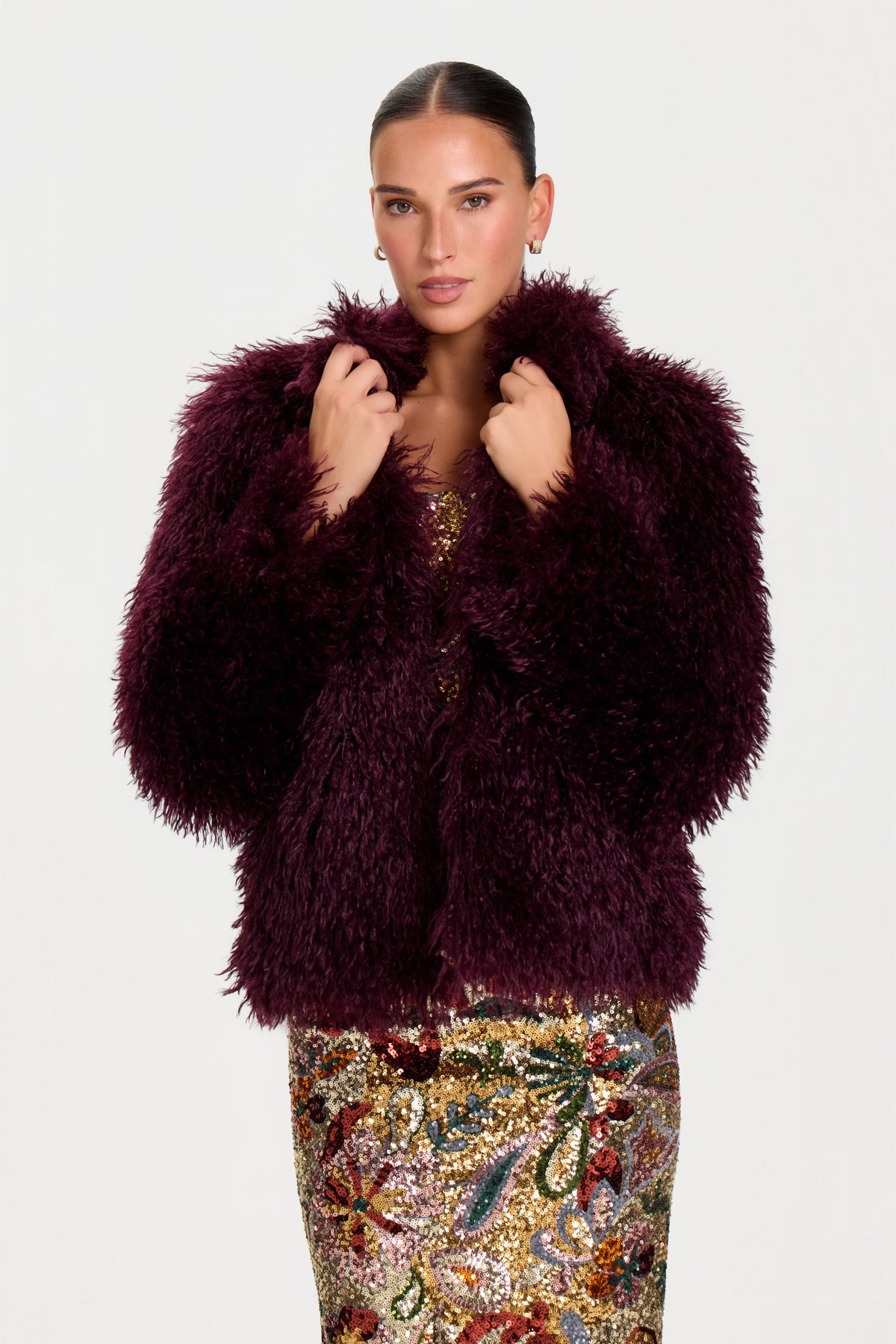 Kara Burgundy Jacket