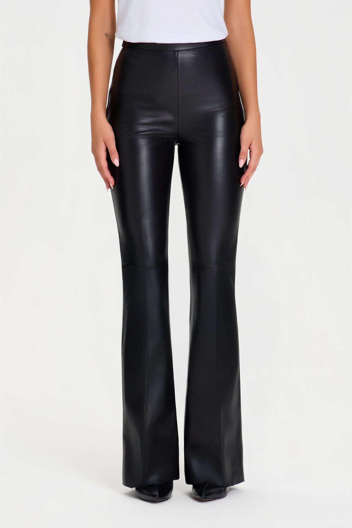 Jessie Black Leather Pants