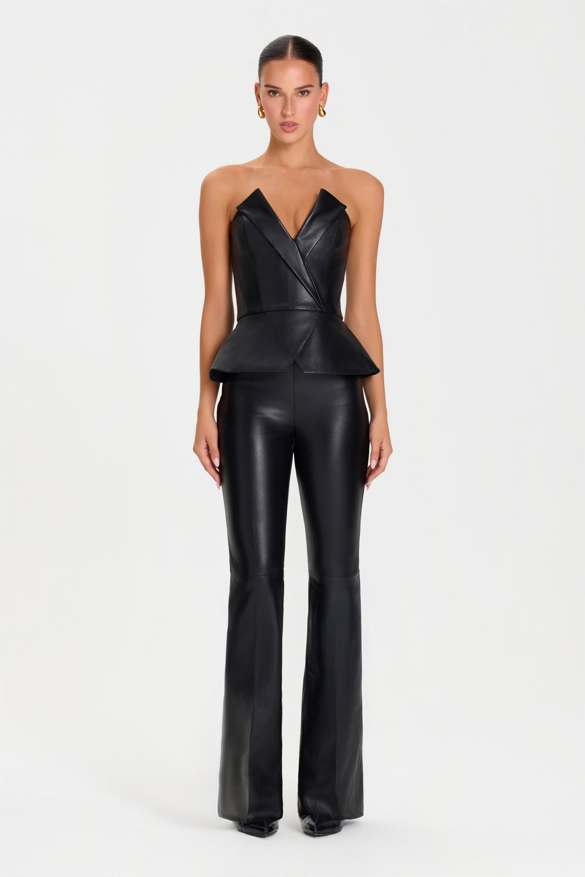 Ella Black Leather Top