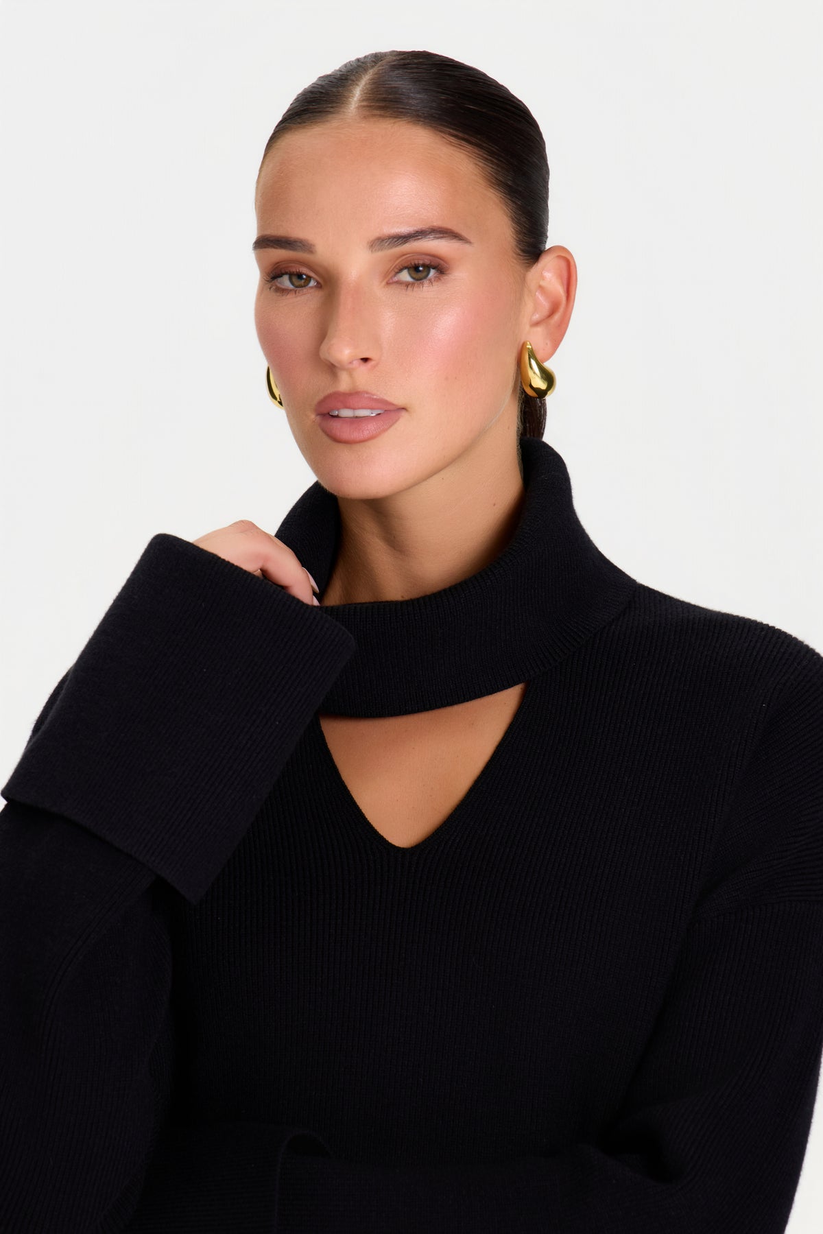 Amber Black Knit Bodysuit