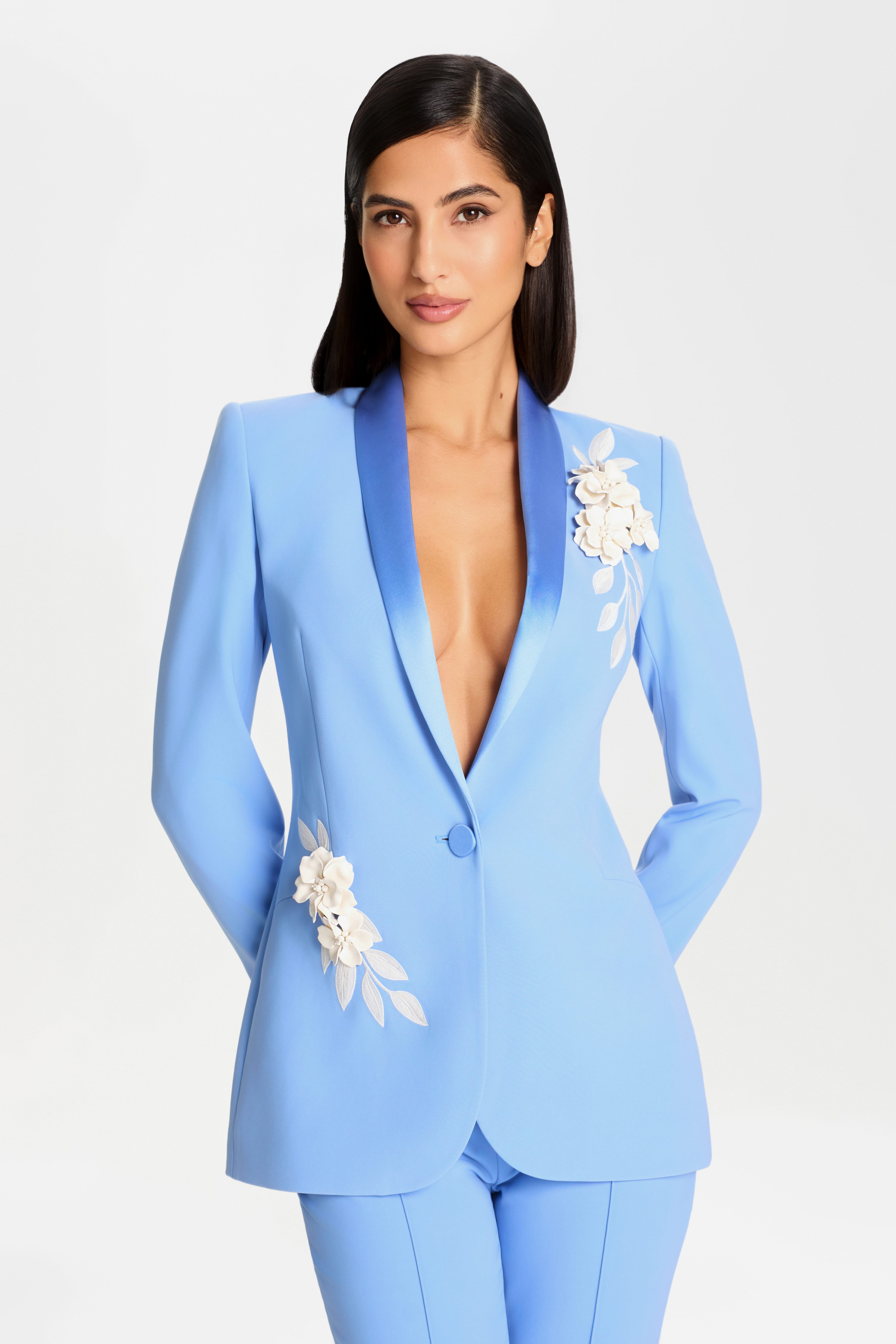 ALISSA BLUE BLAZER | NADINE MERABI