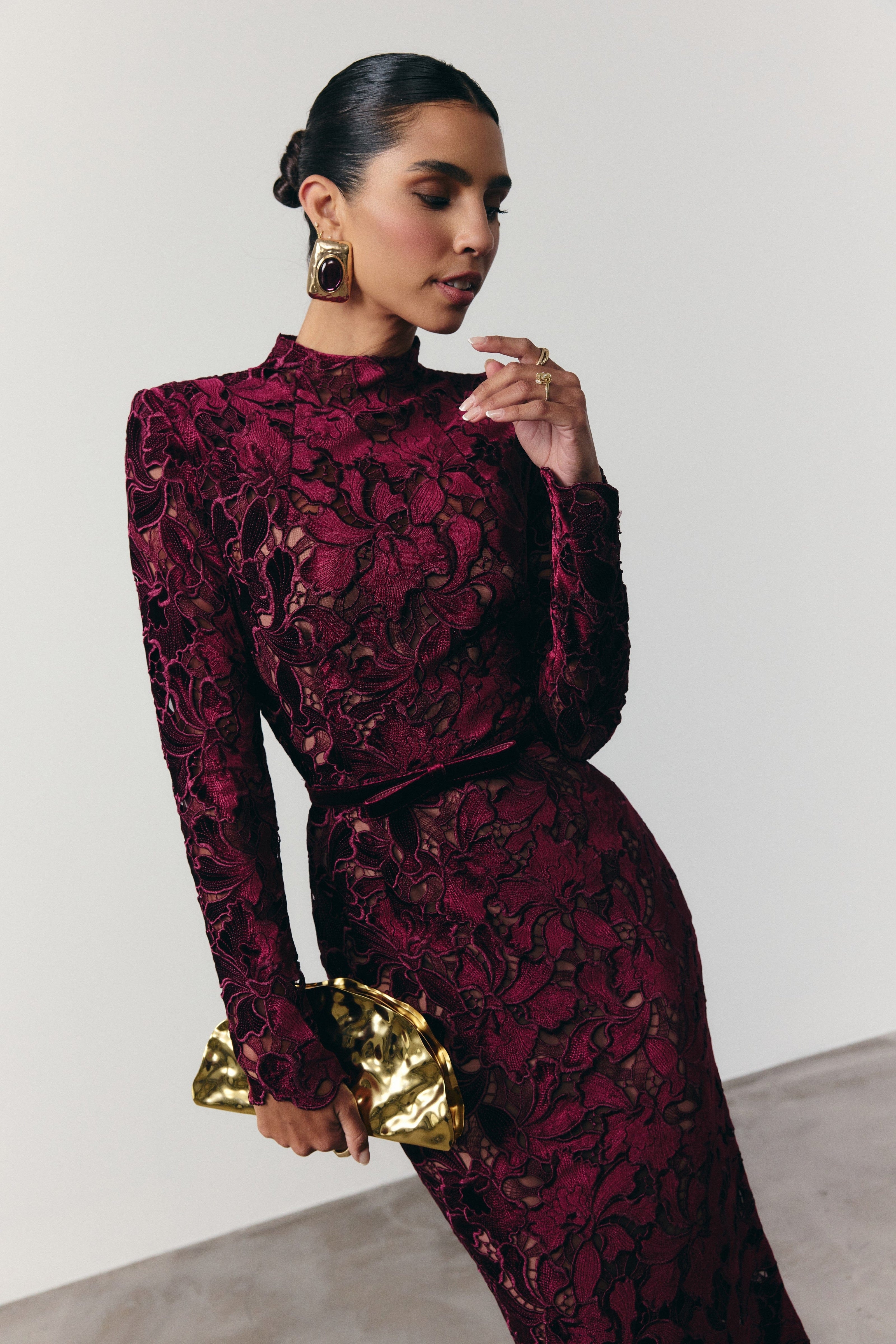 nadine merabi diane burgundy dress Celebrating Diane: The Story Behind the Dress