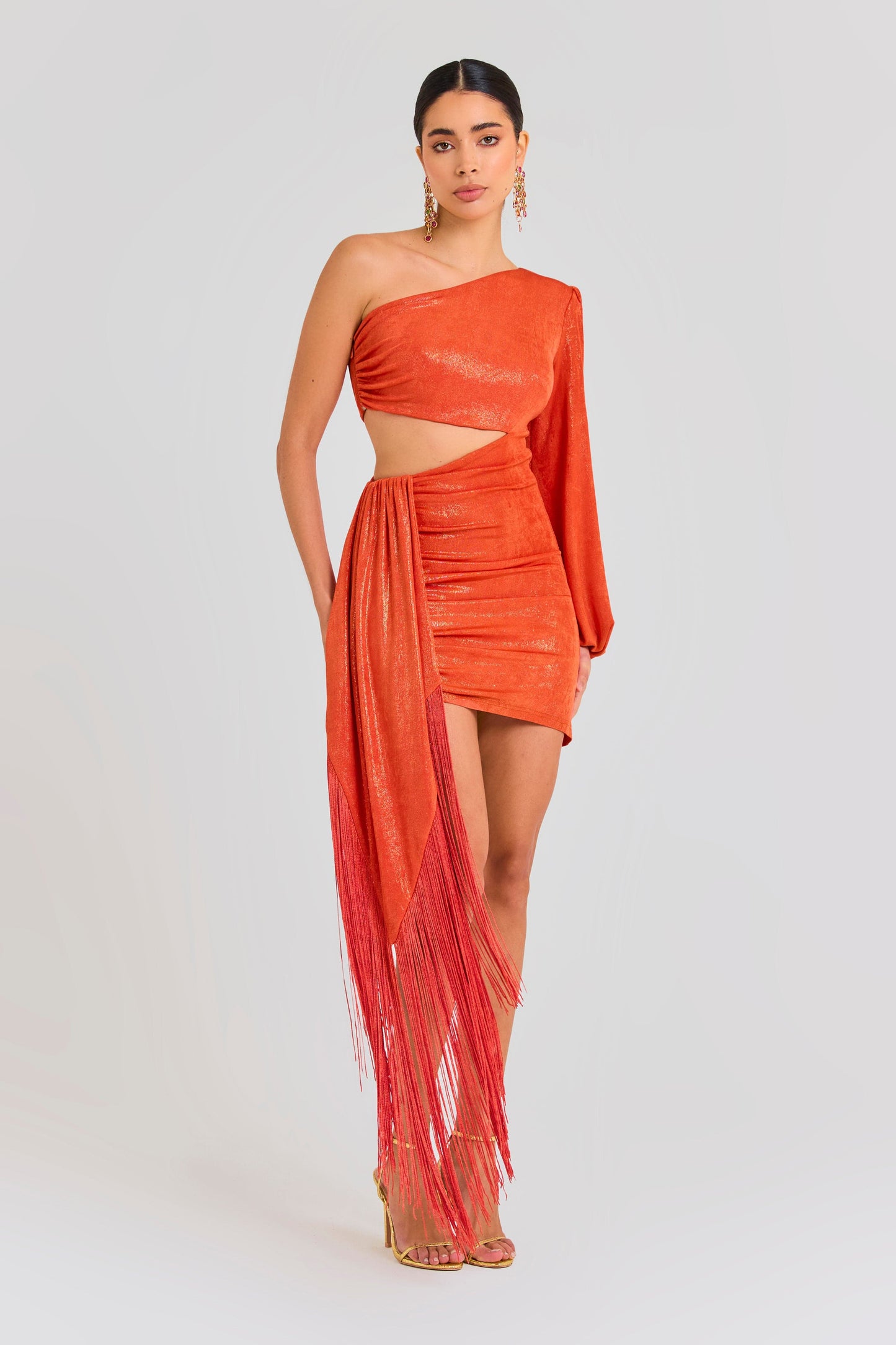 Nikki Orange Dress