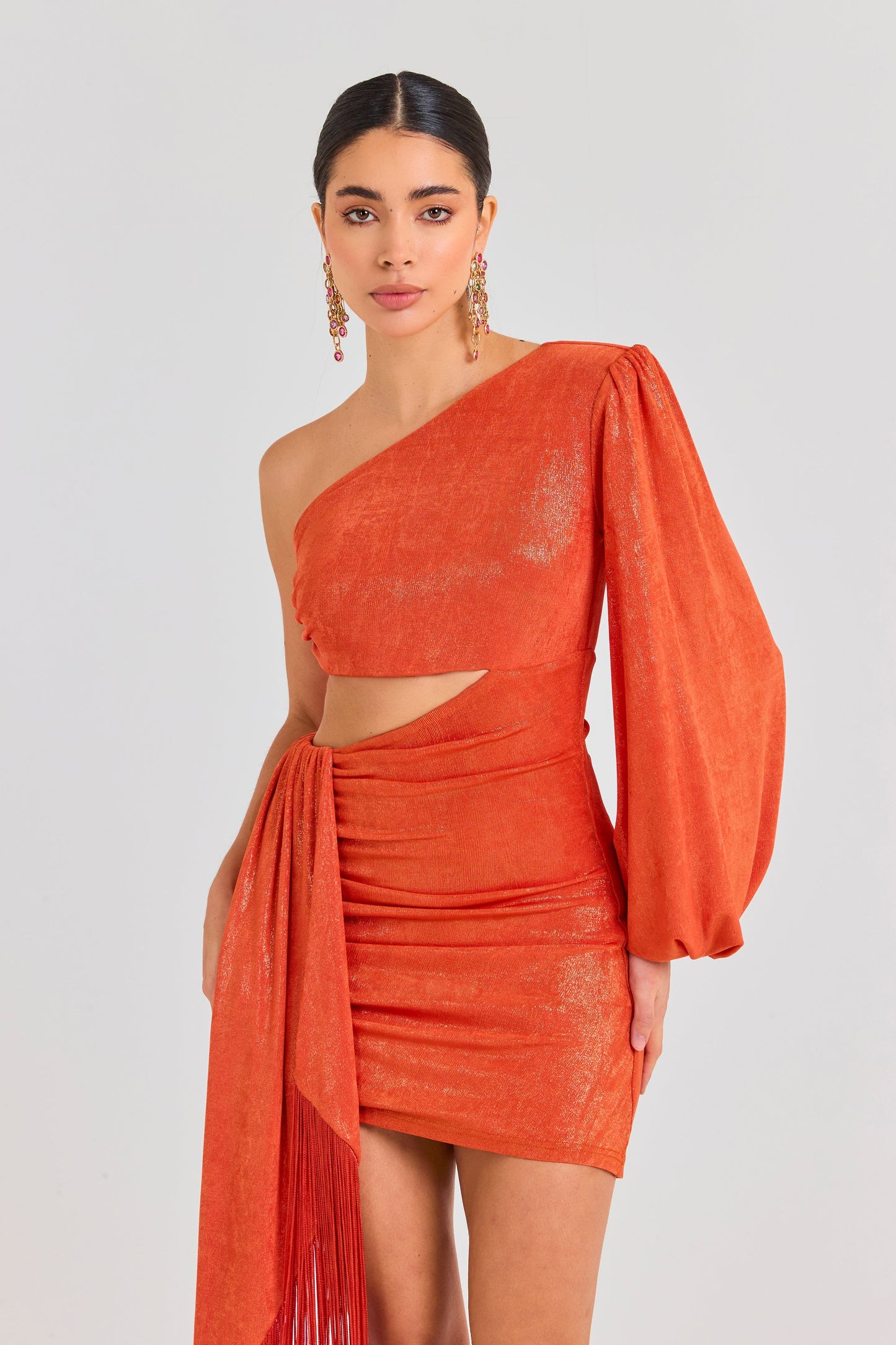 Nikki Orange Dress