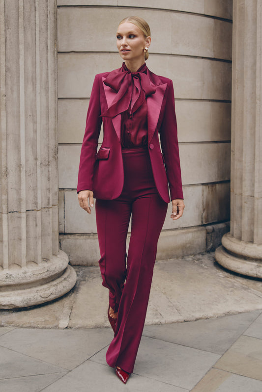 TOP Tops Naomi Burgundy Bodysuit