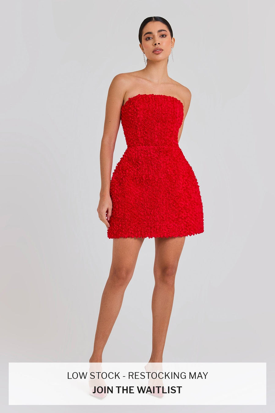 Micro Mini Club Party Dress in ThinSKINZ Neon Coral