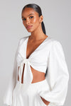 Vicky White Tie Top