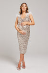 Layla Metallic Maternity Dress