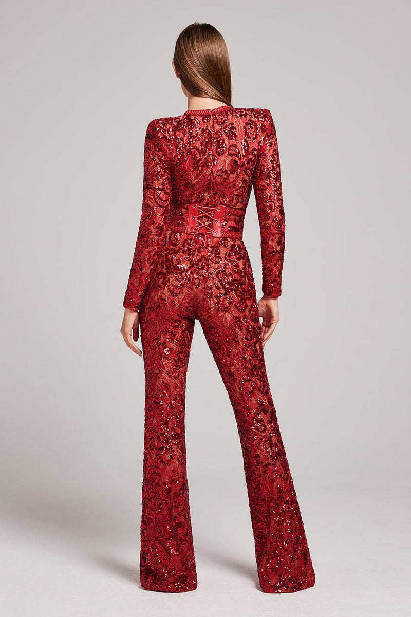 Bella Red Jumpsuit