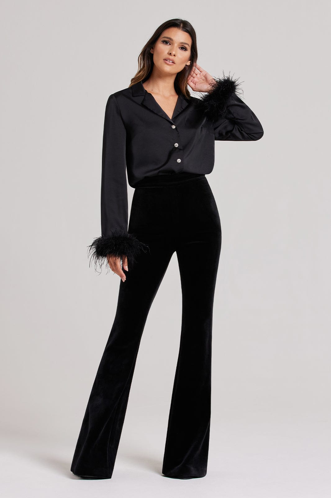 NADINE MERABI Tops Taylor Black Blouse