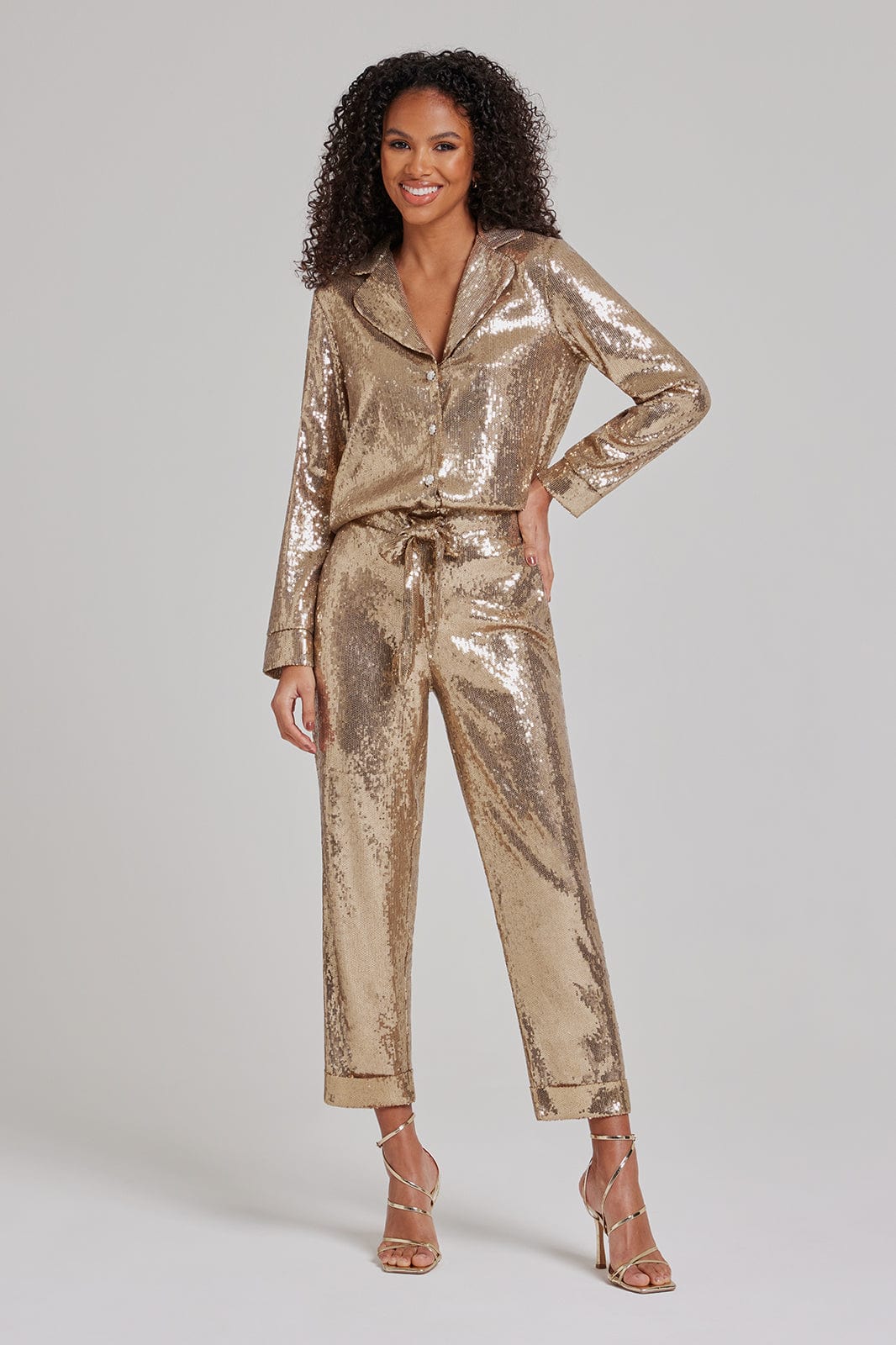 Gold Co ord Gold Co ord Set Gold Sequin Co ord NADINE MERABI