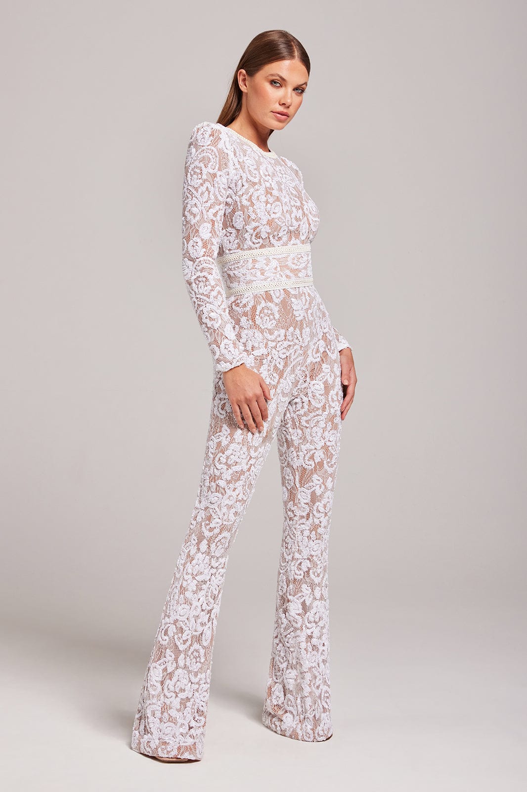 White bachelorette jumpsuit clearance