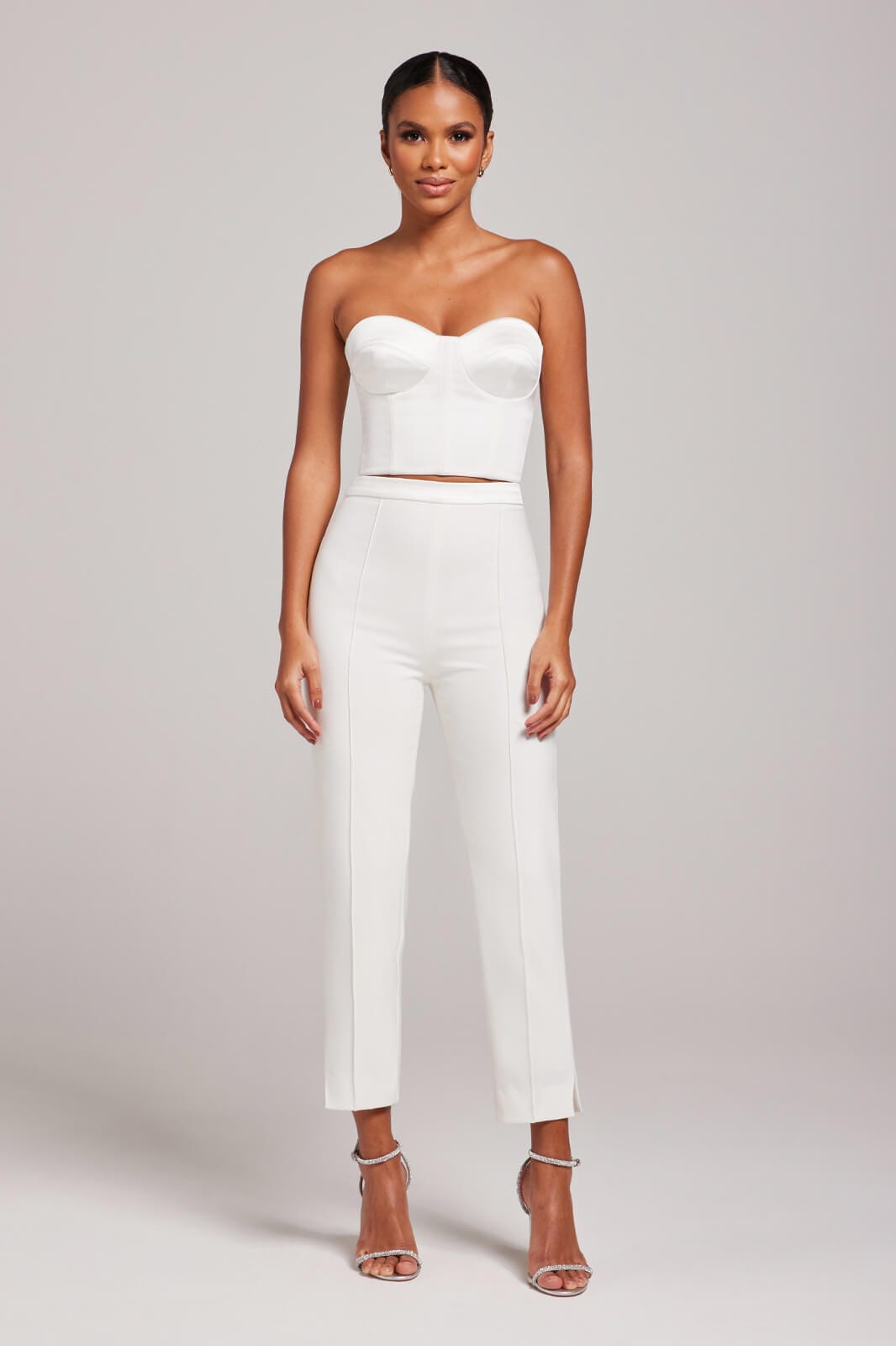 White clearance bustier top