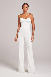 NADINE MERABI Tops Ella White Corset Top