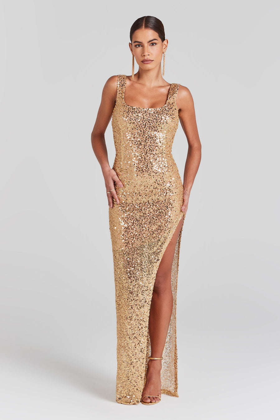 Louisa Gold Dress
